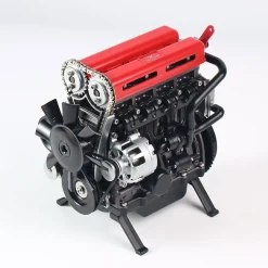 TECHING L4 Engine Model Kit that Works - Build Your Own Engine - Full Metal 4 Cylinder Car Engine Kit Car Engine Model Upgraded Version