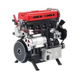 TECHING L4 Engine Model Kit that Works - Build Your Own Engine - Full Metal 4 Cylinder Car Engine Kit Car Engine Model Upgraded Version