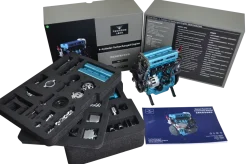 TECHING L4 Engine Model Kit that Works - Build Your Own Engine - Full Metal 4 Cylinder Car Engine Kit Car Engine Model Upgraded Version