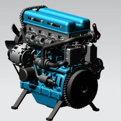TECHING L4 Engine Model Kit that Works - Build Your Own Engine - Full Metal 4 Cylinder Car Engine Kit Car Engine Model Upgraded Version