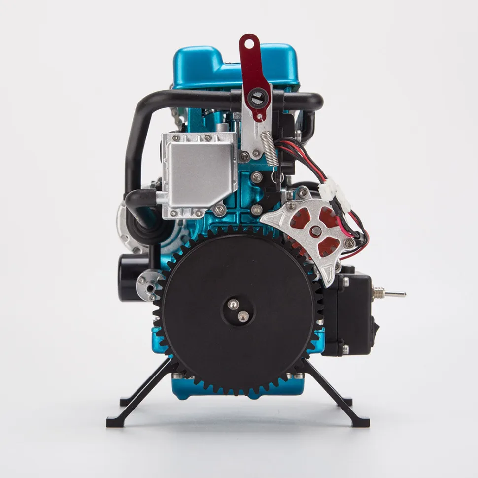 TECHING L4 Engine Model Kit that Works - Build Your Own Engine - Full Metal 4 Cylinder Car Engine Kit Car Engine Model Upgraded Version