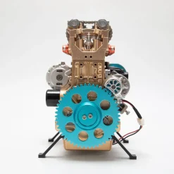 TECHING L4 Engine Model that Works - Full Metal 4 Cylinder Car Engine Model Gift Collection - Used(Assembled Version) - Like New
