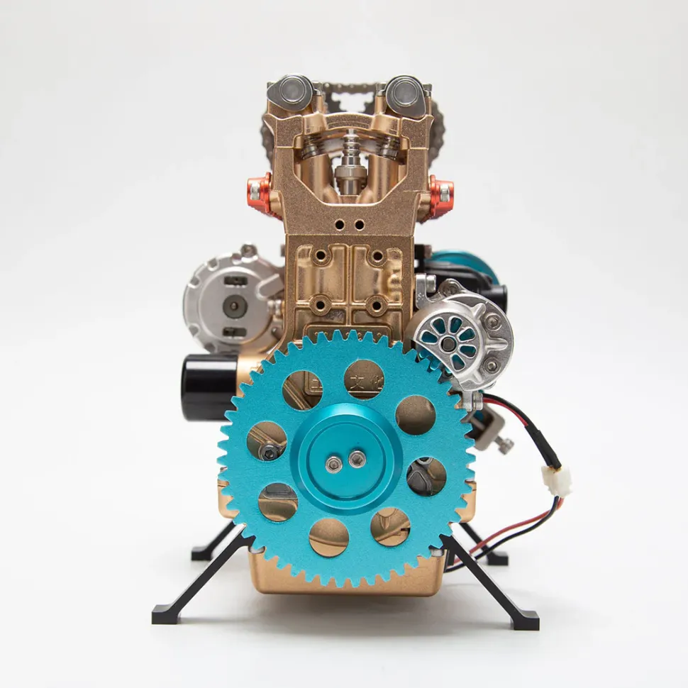 TECHING L4 Engine Model that Works - Full Metal 4 Cylinder Car Engine Model Gift Collection - Used(Assembled Version) - Like New