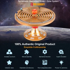 TECHING Metal DIY Mechanical Solar System Model Kit Dynamic Orbital Desk Ornament - 600+PCS