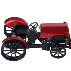 Teching Mini APP RC Tractor Metal Romote Control Model Tractor in Red DIY Assembly Kit Educational Toy Gifts Collection - Enginediy