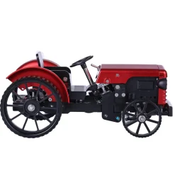 Teching Mini APP RC Tractor Metal Romote Control Model Tractor in Red DIY Assembly Kit Educational Toy Gifts Collection - Enginediy