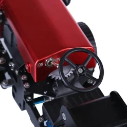Teching Mini APP RC Tractor Metal Romote Control Model Tractor in Red DIY Assembly Kit Educational Toy Gifts Collection - Enginediy