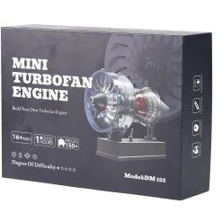 TECHING Mini Turbofan Engine Kit that Works - DIY Metal Electric Jet Engine with Visible Mechanics for STEM Education