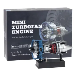 TECHING Mini Turbofan Engine Kit that Works - DIY Metal Electric Jet Engine with Visible Mechanics for STEM Education