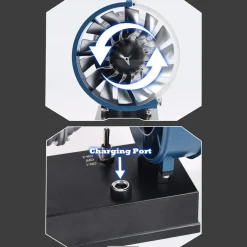 TECHING Mini Turbofan Engine Kit that Works - DIY Metal Electric Jet Engine with Visible Mechanics for STEM Education