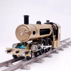 TECHING Steam Locomotive Train Assembly Engine Full Metal Hardest Build Kit with Track Gift Collection - 387Pcs
