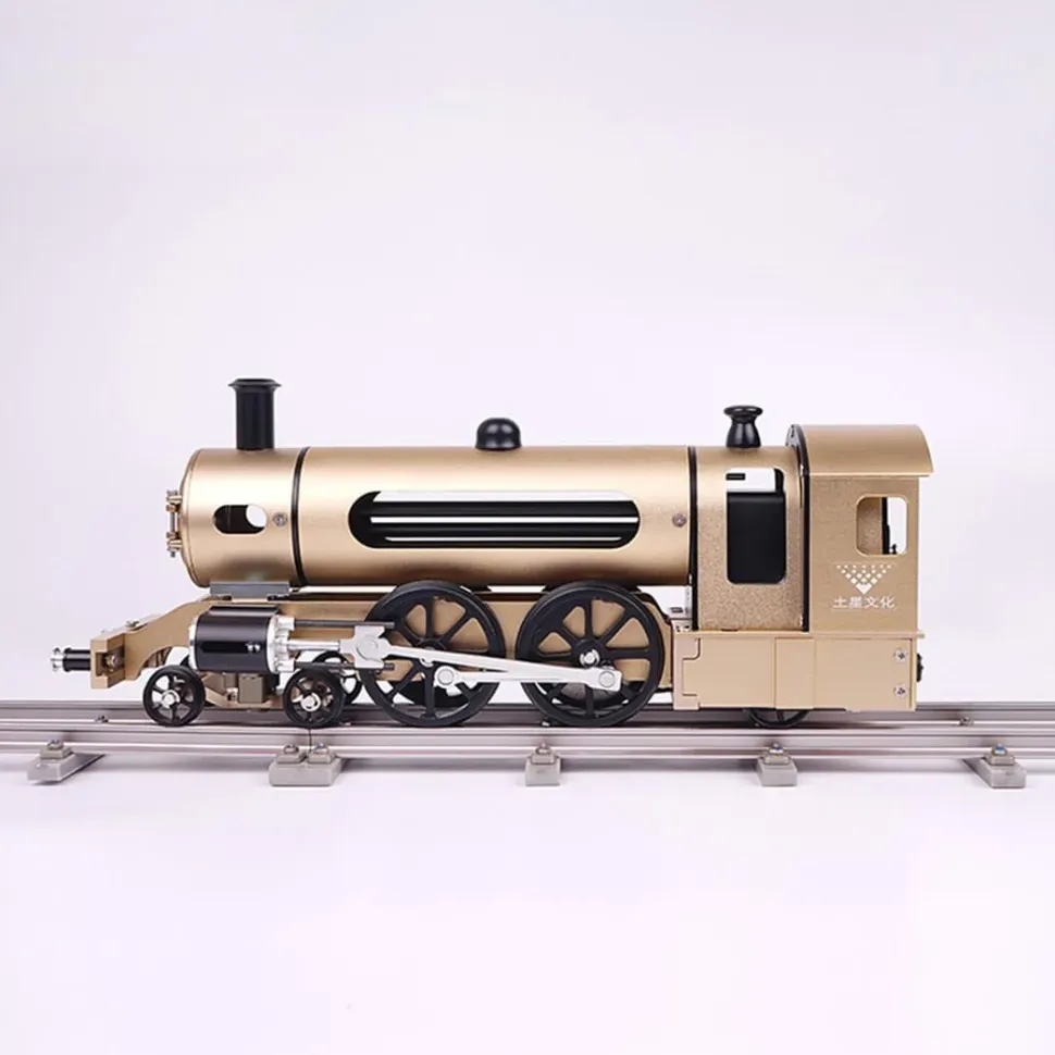 TECHING Steam Locomotive Train Assembly Engine Full Metal Hardest Build Kit with Track Gift Collection - 387Pcs