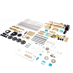 TECHING Steam Locomotive Train Assembly Engine Full Metal Hardest Build Kit with Track Gift Collection - 387Pcs
