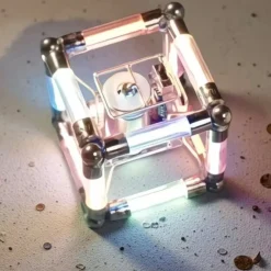 Tech-Sense DIY Desk Night Light, Transparent LED Lamp with Fuse Tube, Creative Electronic Kit for Home Office