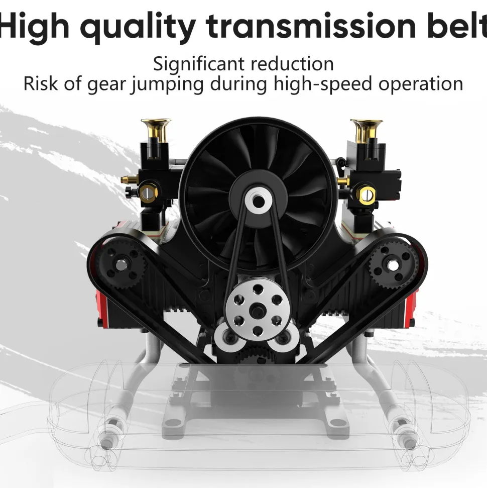 TOYAN Engine FS-B400 14cc Flat-four Engine Horizontal Opposed 4 Cylinder 4 Stroke Nitro H4 Engine Model Kit