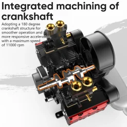 TOYAN Engine FS-B400 14cc Flat-four Engine Horizontal Opposed 4 Cylinder 4 Stroke Nitro H4 Engine Model Kit