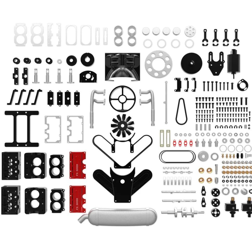 TOYAN Engine FS-B400 14cc Flat-four Engine Horizontal Opposed 4 Cylinder 4 Stroke Nitro H4 Engine Model Kit