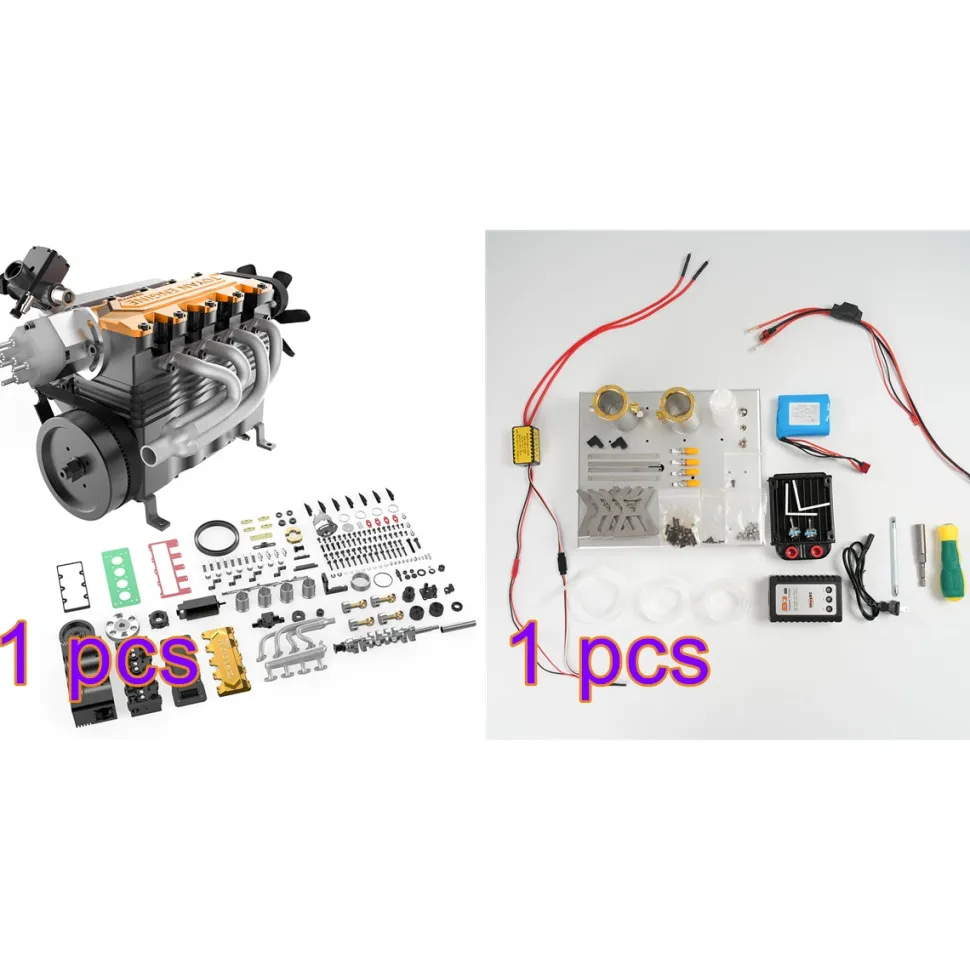 TOYAN FS-L400BGC 14CC Inline 4 Cylinder 4 Stroke OHC L4 Water-cooled Gasoline Engine Model for RC Model Car Ship Airplane