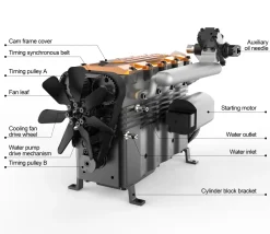 TOYAN FS-L400BGC 14CC Inline 4 Cylinder 4 Stroke OHC L4 Water-cooled Gasoline Engine Model for RC Model Car Ship Airplane