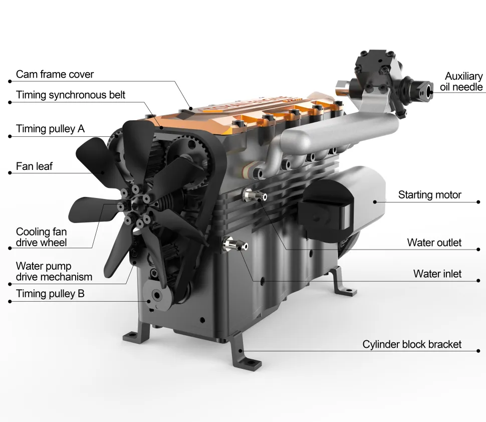 TOYAN FS-L400BGC 14CC Inline 4 Cylinder 4 Stroke OHC L4 Water-cooled Gasoline Engine Model for RC Model Car Ship Airplane