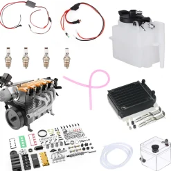 TOYAN FS-L400BGC 14CC Inline 4 Cylinder 4 Stroke OHC L4 Water-cooled Gasoline Engine Model for RC Model Car Ship Airplane