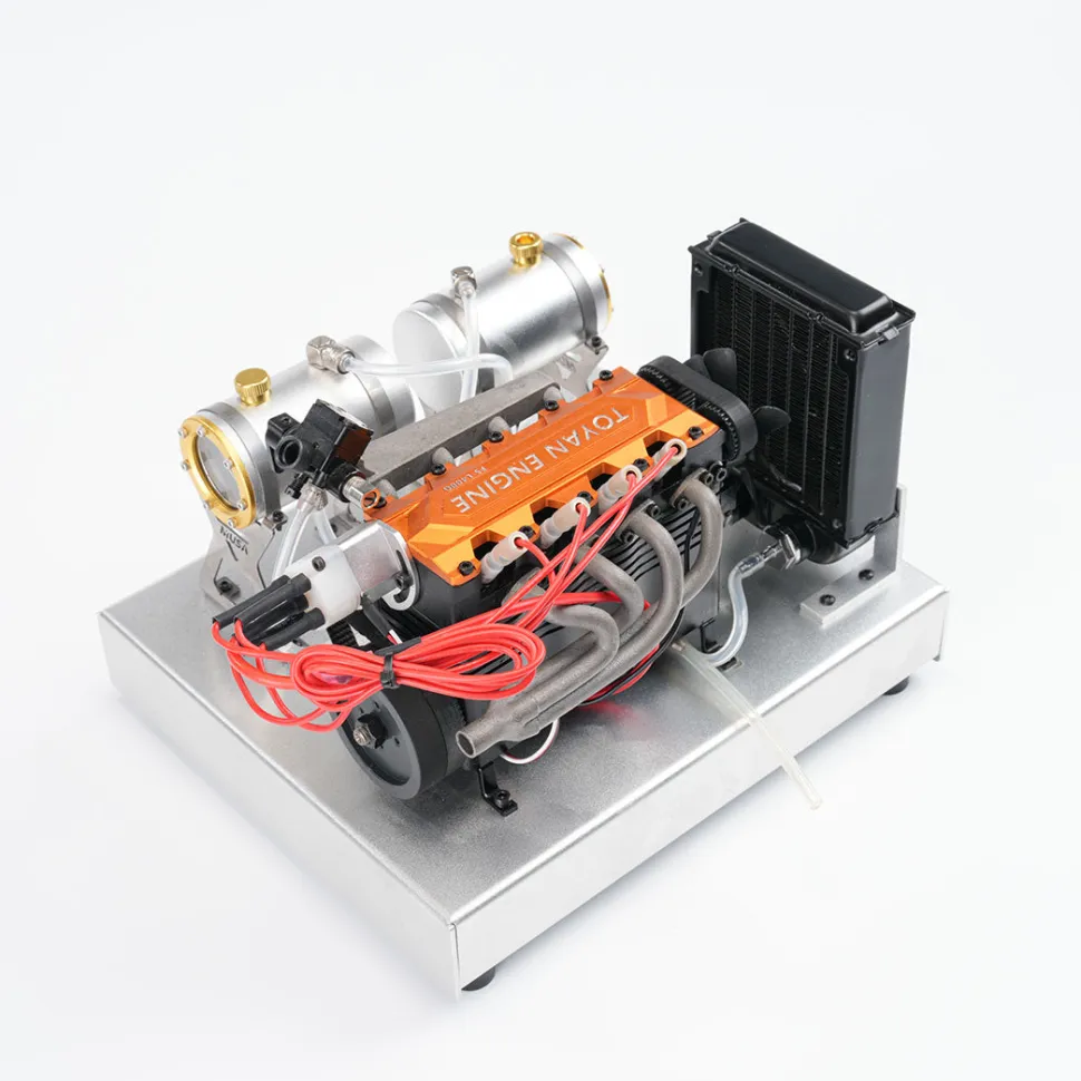 TOYAN FS-L400BGC 14CC Inline 4 Cylinder 4 Stroke OHC L4 Water-cooled Gasoline Engine Model for RC Model Car Ship Airplane