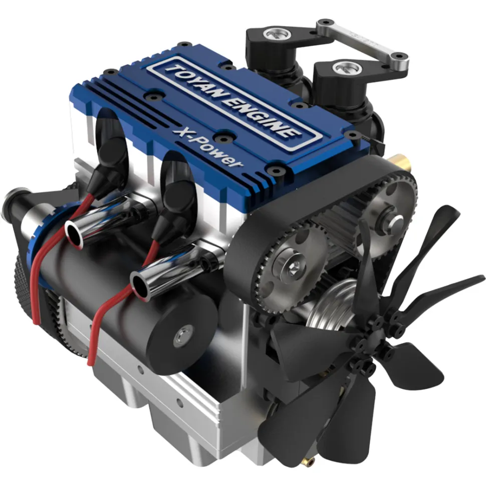 TOYAN FS-L200 2 Cylinder 4 Stroke Model Engine Kit - Build Your Own Engine that Works