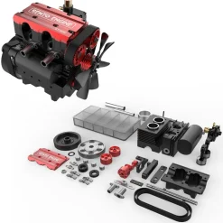 TOYAN FS-L200 2 Cylinder 4 Stroke Model Engine Kit - Build Your Own Engine that Works