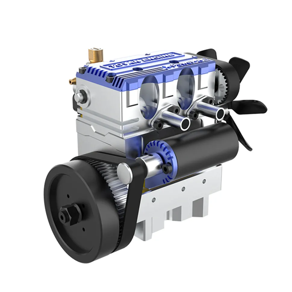 TOYAN FS-L200 2 Cylinder 4 Stroke Model Engine Kit - Build Your Own Engine that Works