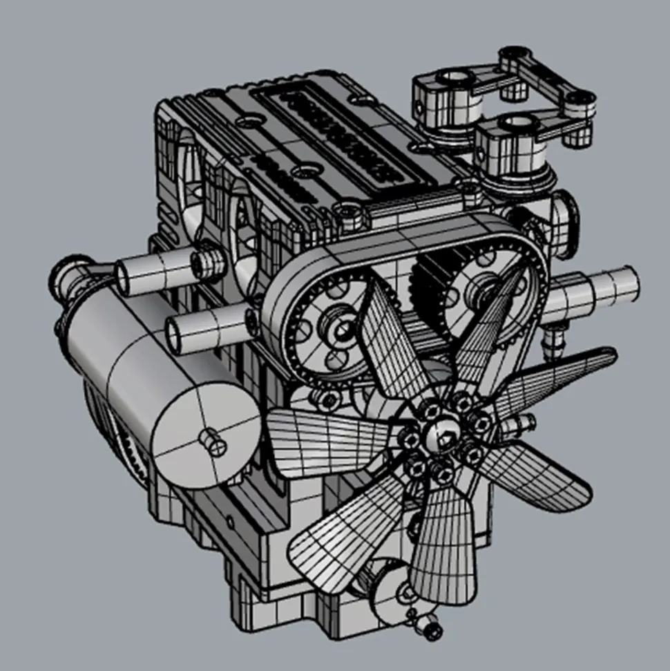TOYAN FS-L200 Engine 2 Cylinders 4 Stroke Engine Model Kit - Build Your Own Engine that Works