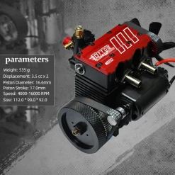 TOYAN FS-L200 Engine 2 Cylinder 4 Stroke Nitro Engine Model Kit - Build Your Own Engine That Works