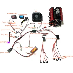 TOYAN FS-V800 V8 Engine With Starter Kit, Stand and Accessories