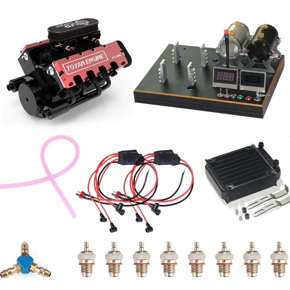 TOYAN FS-V800 V8 Engine With Starter Kit, Stand and Accessories