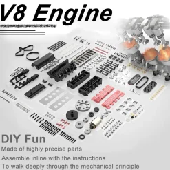 TOYAN FS-V800 V8 Engine With Starter Kit, Stand and Accessories