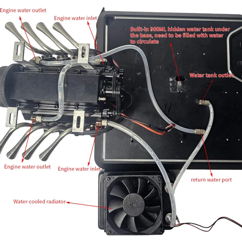 TOYAN FS-V800WGPC V8 Engine With Starter Kit, Stand and Accessories-One Key Start