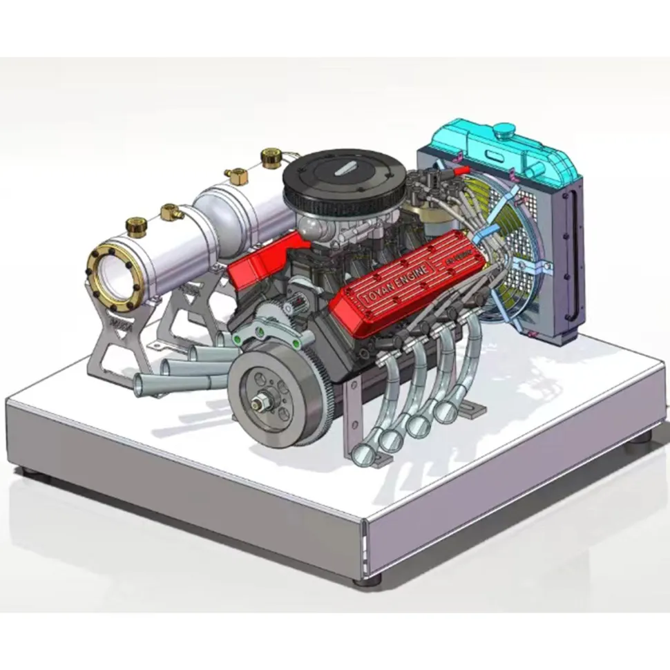 TOYAN FS-V800WGPC V8 Engine With Starter Kit, Stand and Accessories-One Key Start