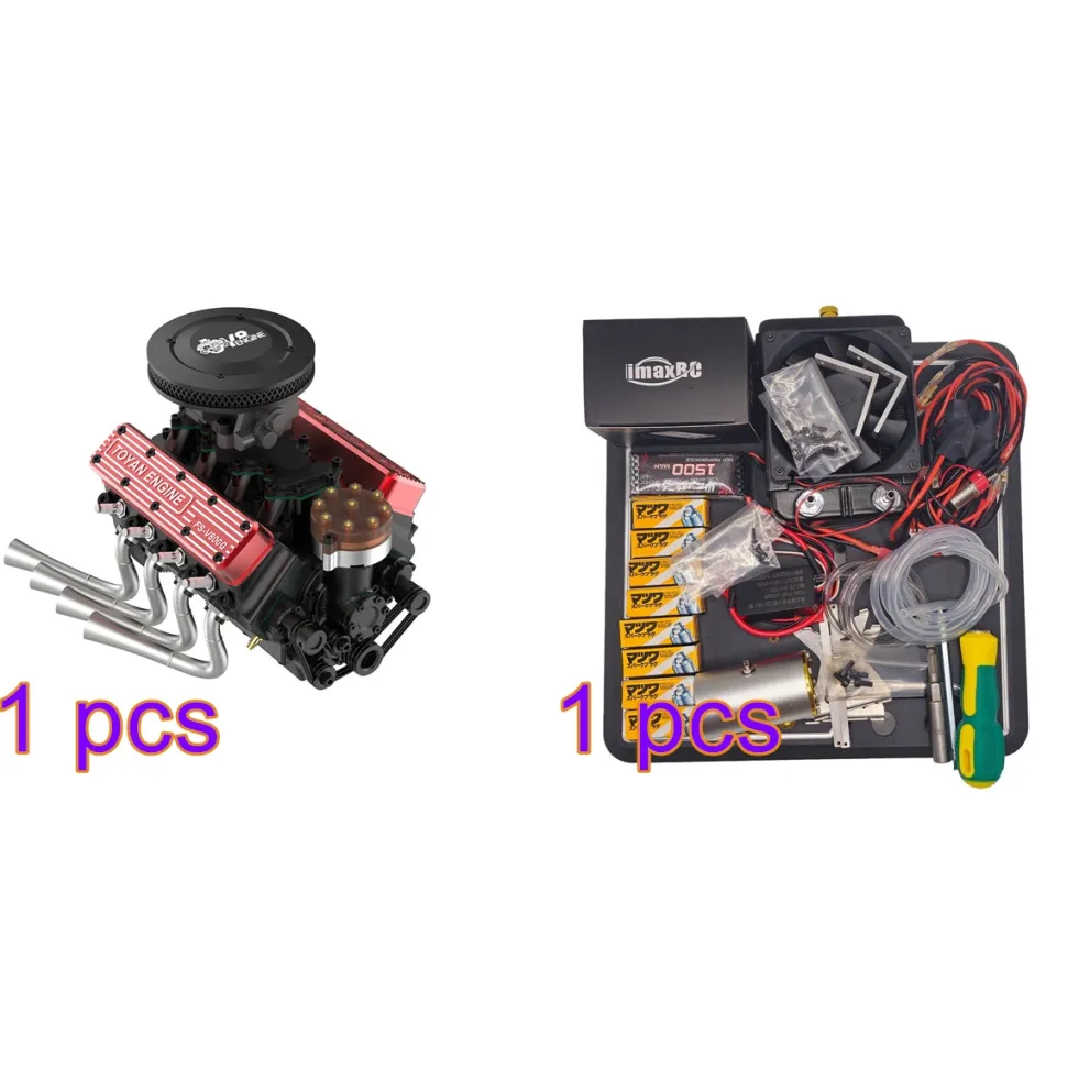 TOYAN FS-V800WGPC V8 Engine With Starter Kit, Stand and Accessories-One Key Start