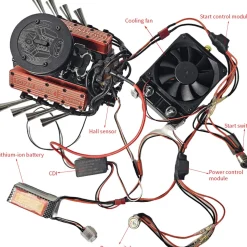 TOYAN FS-V800WGPC V8 Engine With Starter Kit, Stand and Accessories-One Key Start