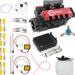 TOYAN & HOWIN V8 Engine FS-V800G 1/10 28cc Gasoline Engine with Distributor Starter Kit - Build Your Own V8 Engine