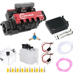 TOYAN & HOWIN V8 Engine FS-V800G 1/10 28cc Gasoline Engine with Starter Kit - Build Your Own V8 Engine - V8 Engine Model Kit That Works