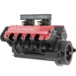 TOYAN & HOWIN V8 Engine FS-V800G 1/10 28cc Gasoline Engine with Starter Kit - Build Your Own V8 Engine - V8 Engine Model Kit That Works