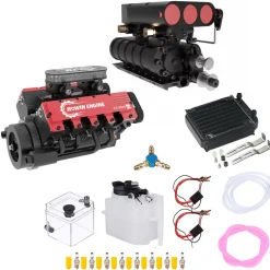 TOYAN V8 Engine FS-V800 28cc Engine Model Kit with Supercharger Accessories That Works