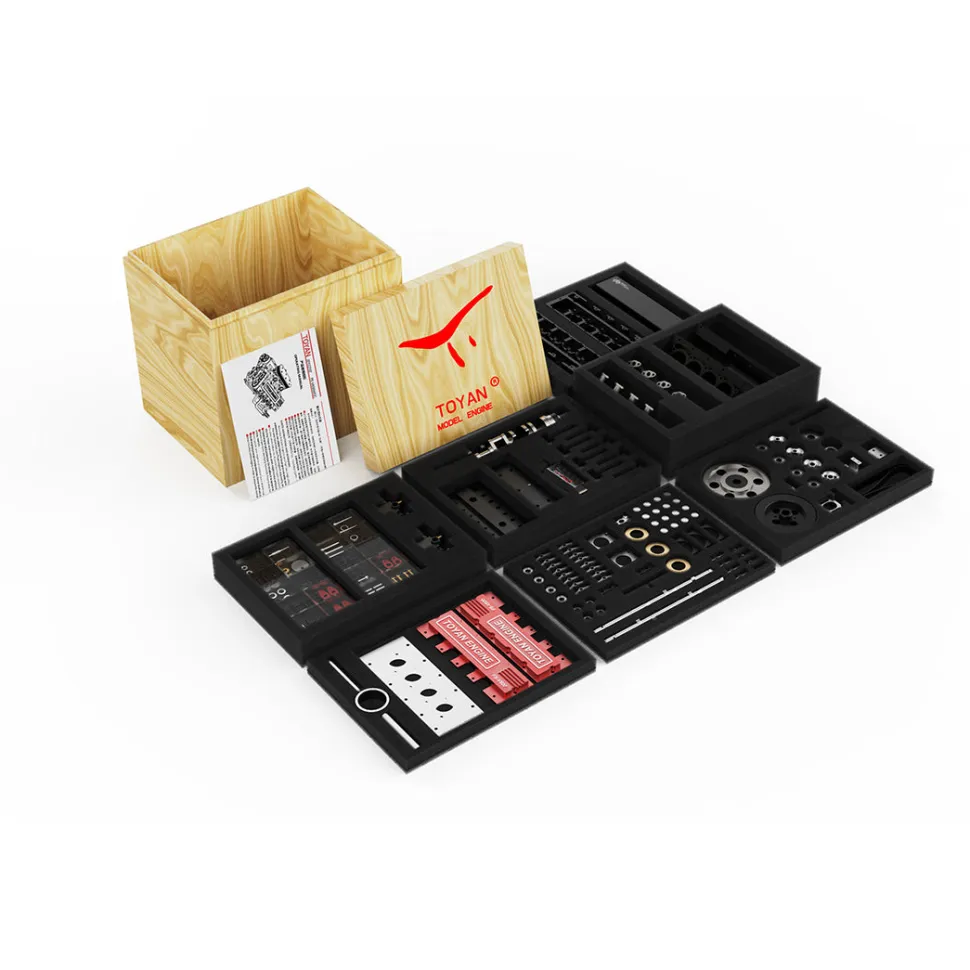 TOYAN V8 Engine FS-V800 28cc Nitro Engine - Build Your Own V8 Engine - V8 Engine Model Kit That Works