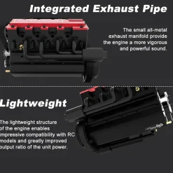 TOYAN V8 Engine FS-V800 28cc Nitro Engine - Build Your Own V8 Engine - V8 Engine Model Kit That Works