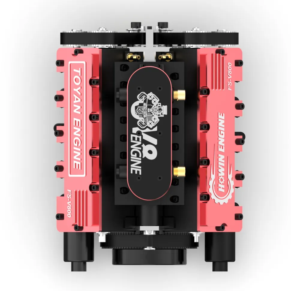 TOYAN V8 Engine FS-V800 28cc Nitro Engine - Build Your Own V8 Engine - V8 Engine Model Kit That Works