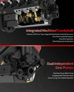 TOYAN V8 Engine FS-V800WGPC 28cc OHV Gasoline Engine - Build Your Own V8 Engine - V8 Engine Model Kit That Works