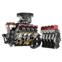 TOYAN V8 Engine FS-V800WGPC 28cc OHV Gasoline Engine - Build Your Own V8 Engine - V8 Engine Model Kit That Works