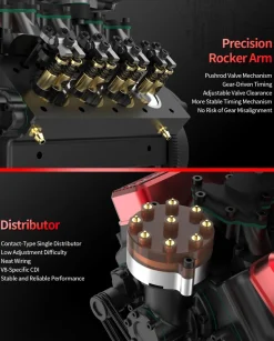 TOYAN V8 Engine FS-V800WGPC 28cc OHV Gasoline Engine - Build Your Own V8 Engine - V8 Engine Model Kit That Works