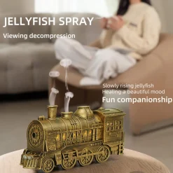Train Shape Essential Oil Diffuser Humidifier with Dual-Color LED Light