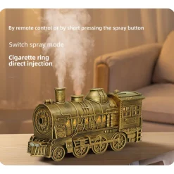 Train Shape Essential Oil Diffuser Humidifier with Dual-Color LED Light